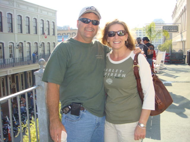 Carmen Babin and husband Clint Hardy in Galveston